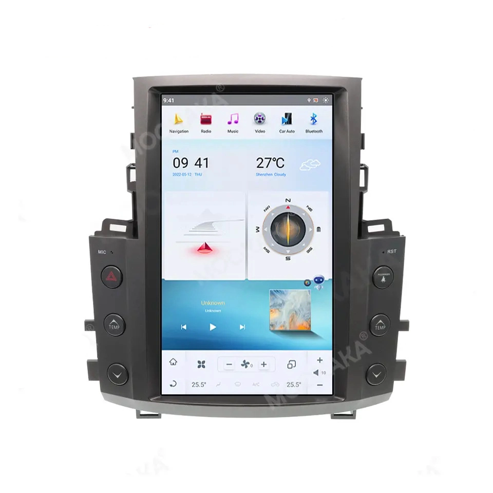 Android 12.0 8 + 128 Go Tesla Style pour Lexus LX570 2007 2008 2009-2015 Multimedia Player Auto Radio Car Stéréo DVD