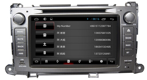 Android7.1 Car DVD Toyota Sienna(ST-8186C)