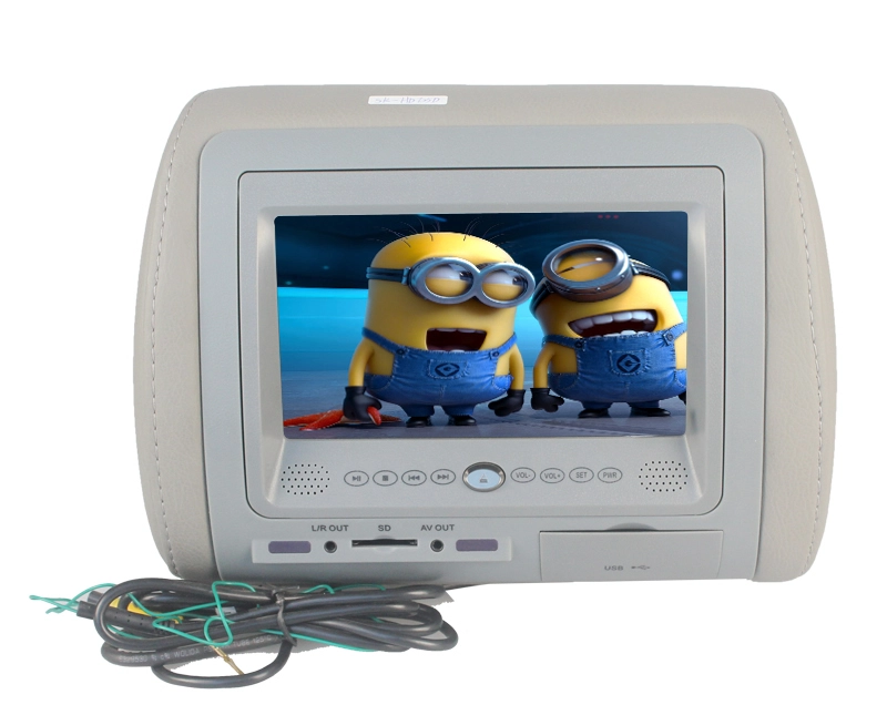 Подголовник автомобиля DVD-плеер с 7 '' Подголовник DVD с сенсорной кнопки / USB / SD / IR / FM-передатчик и функцией игры