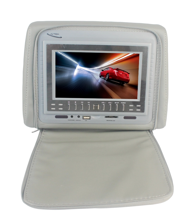 Reposacabezas de automóvil Reproductor de DVD con 7inch Sistema de entretenimiento alabezado de alta definición