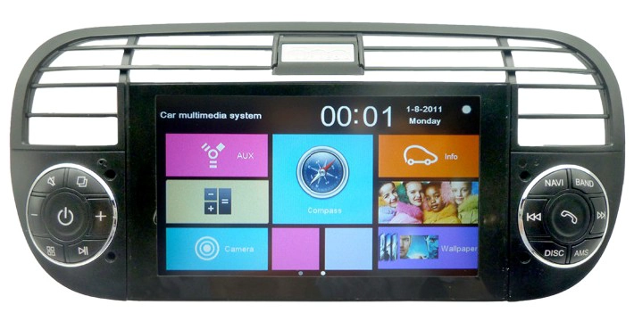 DVD de voiture pour FIAT 500 cardvd-gros ST-6500