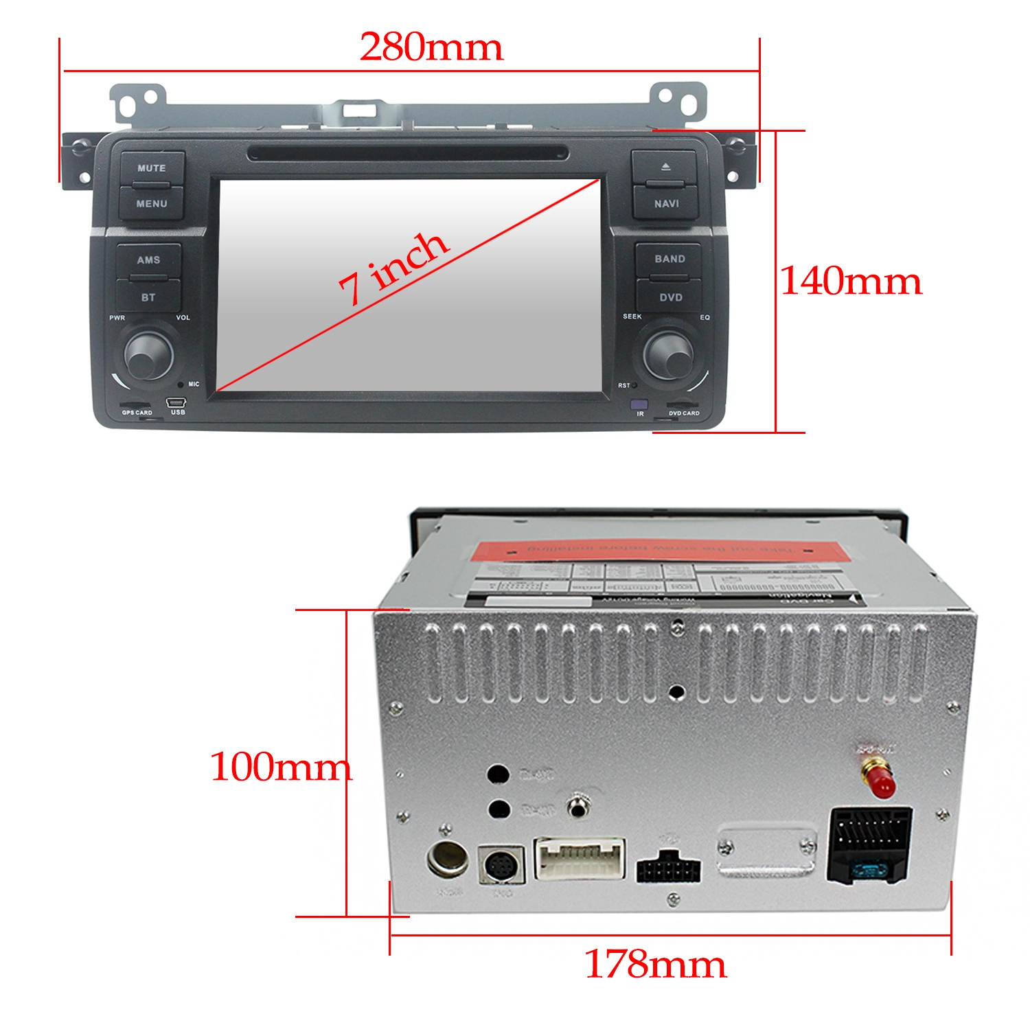 dvd de voiture pour BMW E46 ST-9172