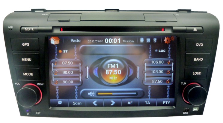 Eski Mazda 3 Araba GPS Navigasyon ST-7003 için Oto DVD