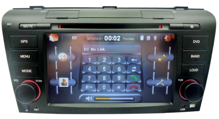 Eski Mazda 3 Araba GPS Navigasyon ST-7003 için Oto DVD