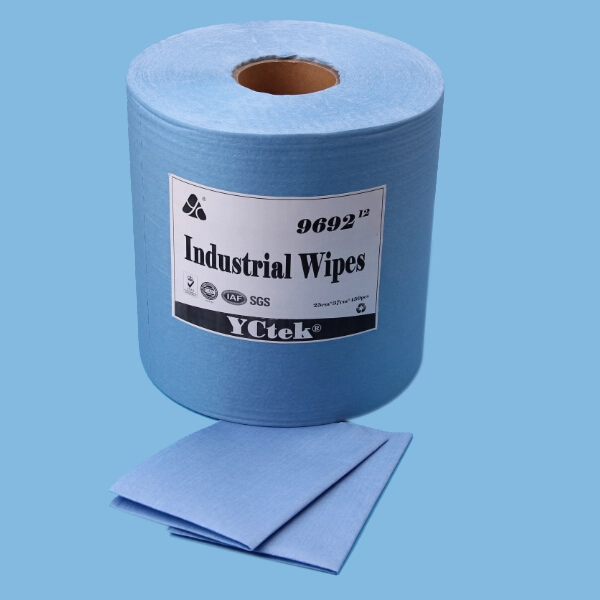China China Supplier 55%Woodpulp 45%Polyester Nonwoven Cleaning Roll manufacturer