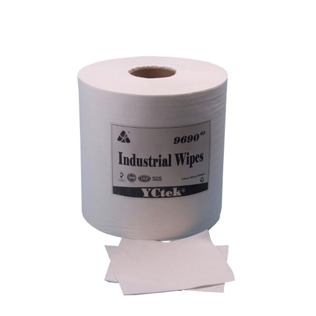 중국 공급 업체 Woodpulp Polyester Cleaning Paper Roll