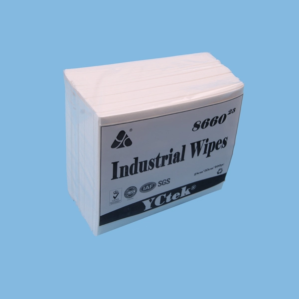 Tissu non-tissé bois et pp industrie lingettes nettoyantes non tissées