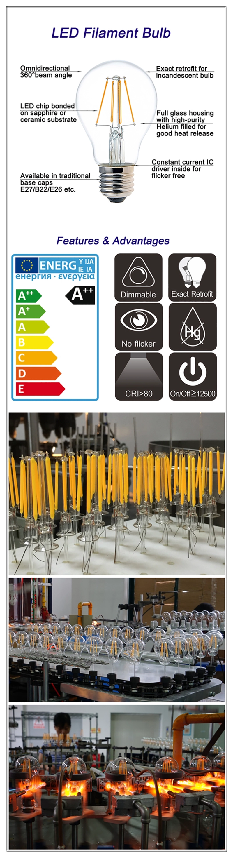 LED Classic GLS Filament bulb
