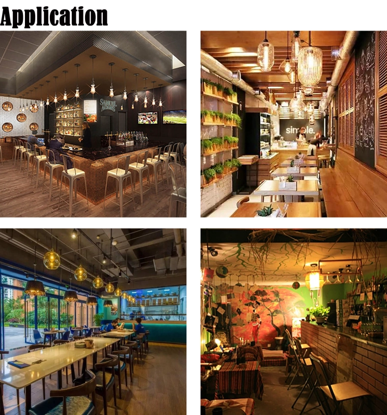 China diamond vintage LED filament bulb application: Bars, restaurants and shops