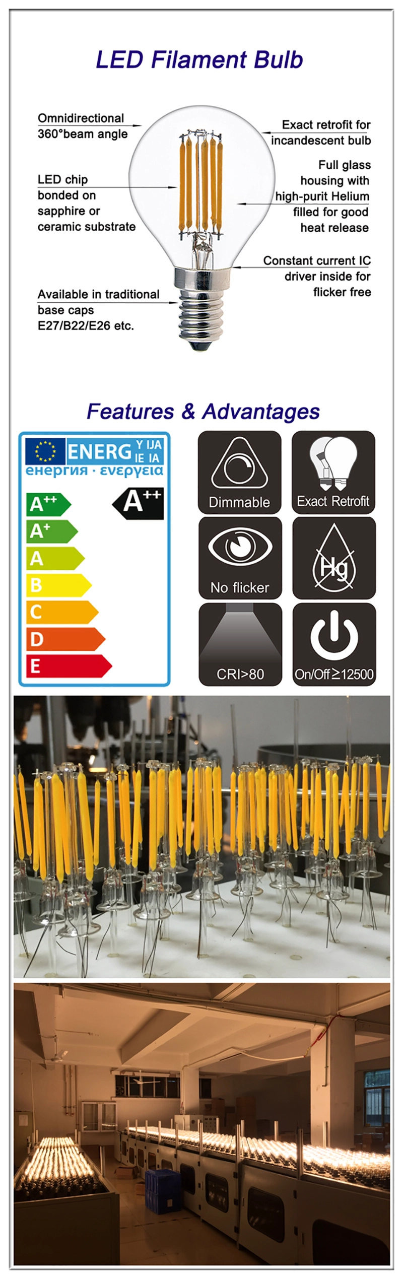 China LED Filament bulb Manufacturer