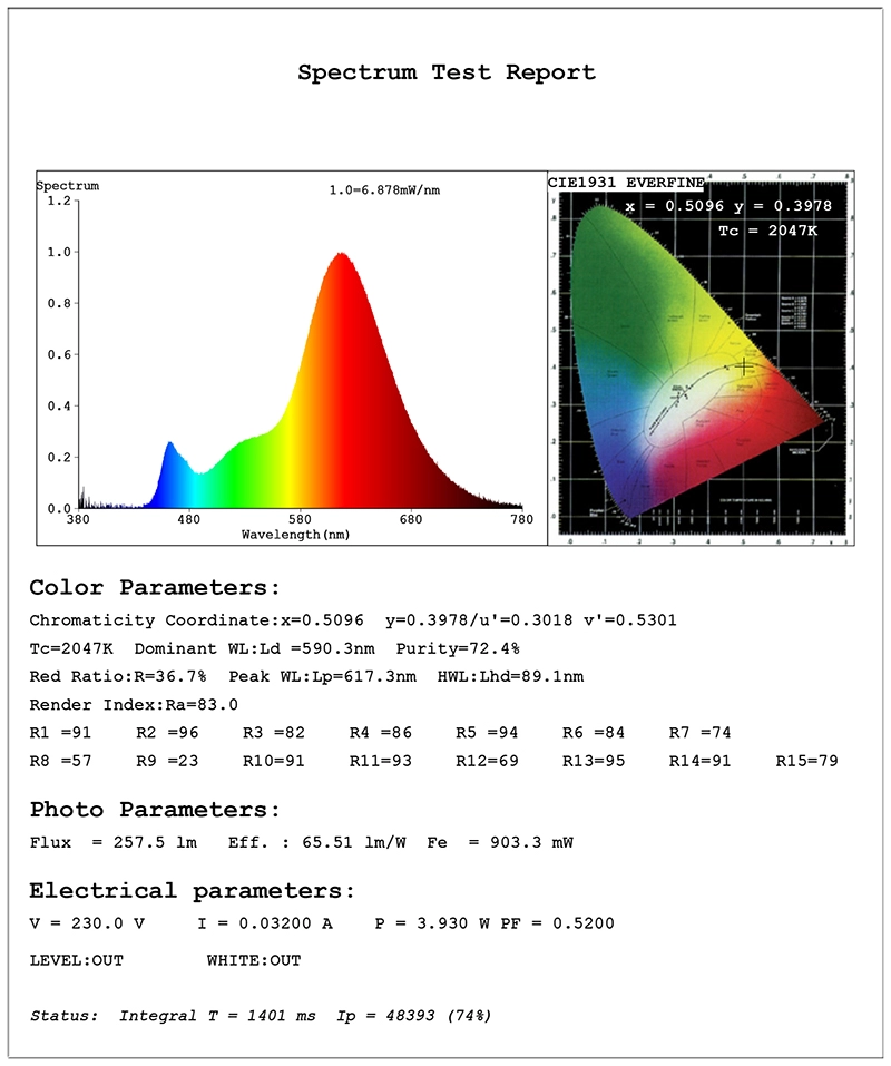 Giant Flexible LED filament bulbs test report