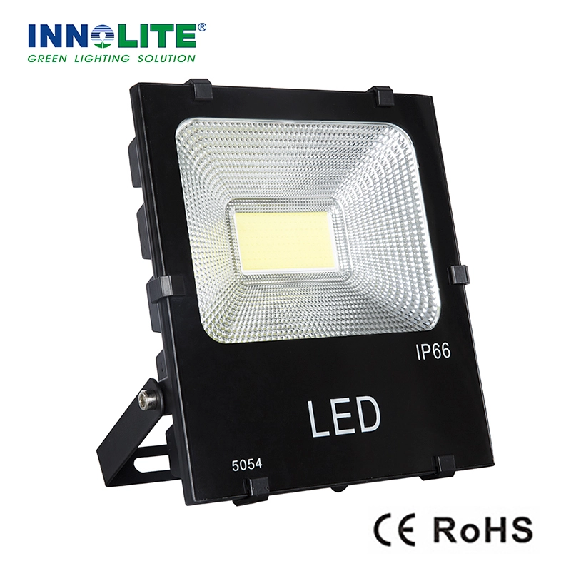 100W Aluminum COB Black LED Floodlight BK Style with 120 degree beam angle