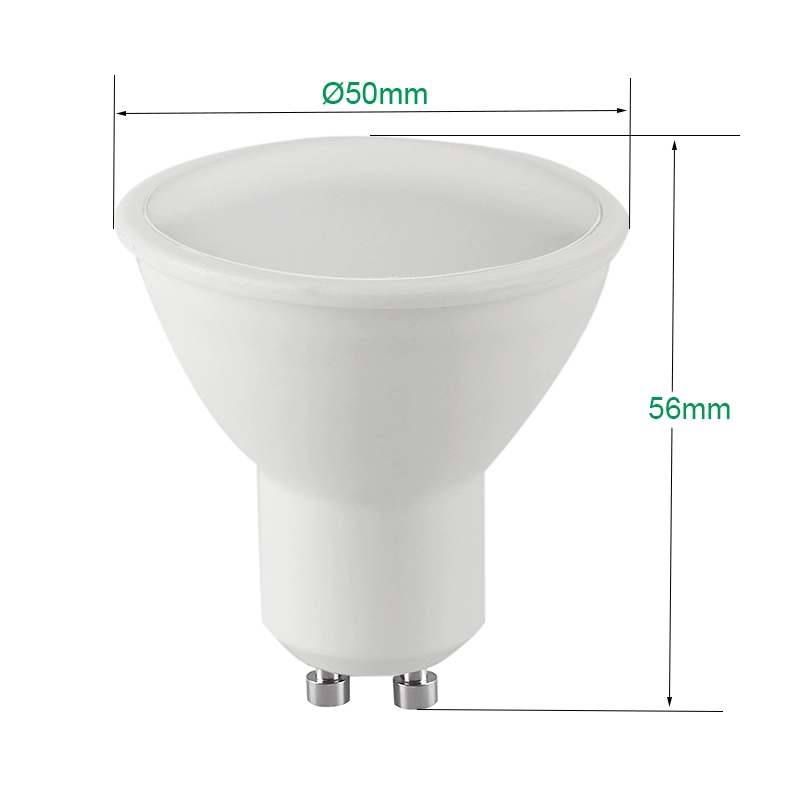 Ángulo de haz de 110 grados de aluminio revestido de aluminio GU10 SMD LED Spotlight 5W