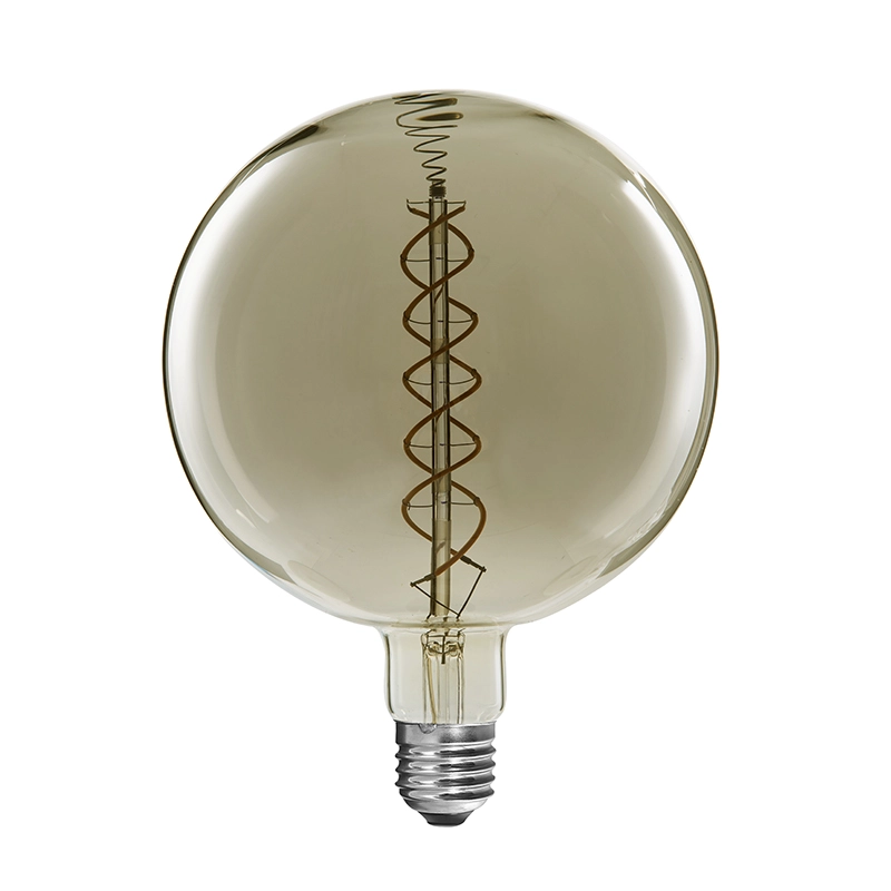 Dimmable G300 curved double spiral LED filament bulb