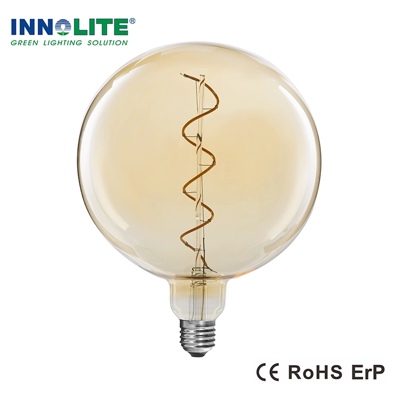 G180 Vintage LED-lampor energibesparing med flexibel spiralfilament 4W