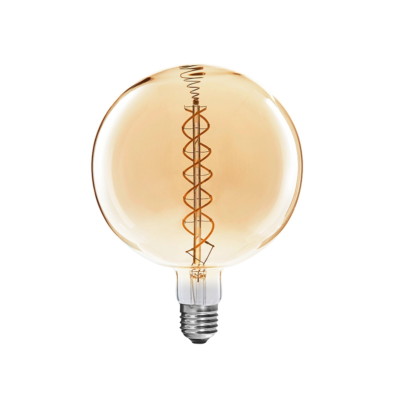 G200 FLEX DS LED bombillas de filamento, China FLEX DS LED fabricante de bombillas de filamento, curva doble espiral gigante LED bombillas de filamento