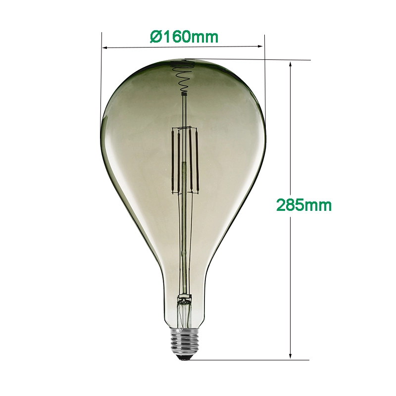 Grandes LED decorativos bombillas Filamento PS160 4W