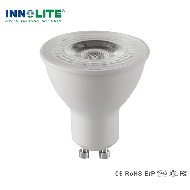 Projecteur LED COB GU10 en aluminium plastique 6W