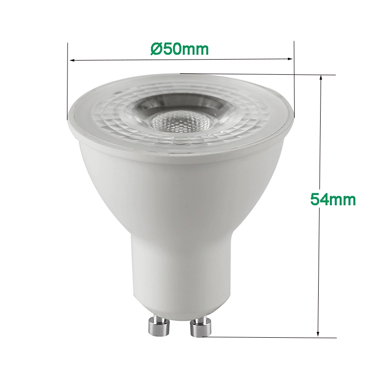 Projecteur LED COB GU10 en aluminium plastique 6W