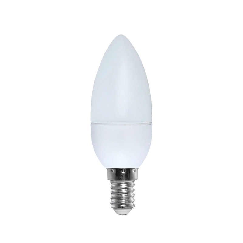 Plastic clad aluminum C37 dimmable LED Chandelier light 5W