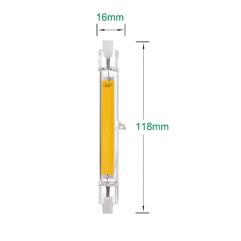 R7S 118MM مصباح أنبوب زجاجي LED 10W