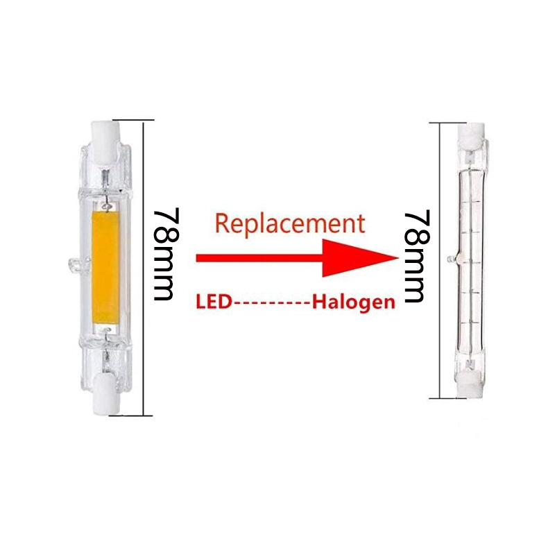 لمبة LED R7S في أنبوب زجاجي كامل 78 مم 4 وات