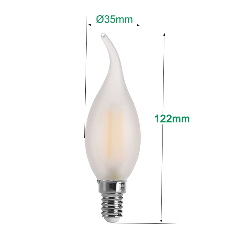 الذيل شمعة CA35 مصابيح LED خيوط 5.5W