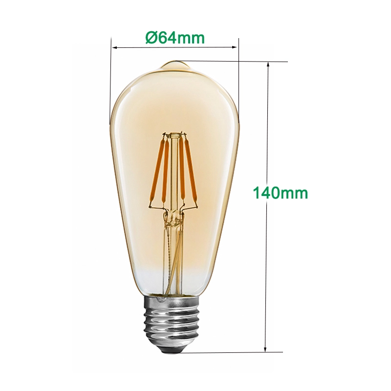 خمر اديسون ST64 4W LED لمبة