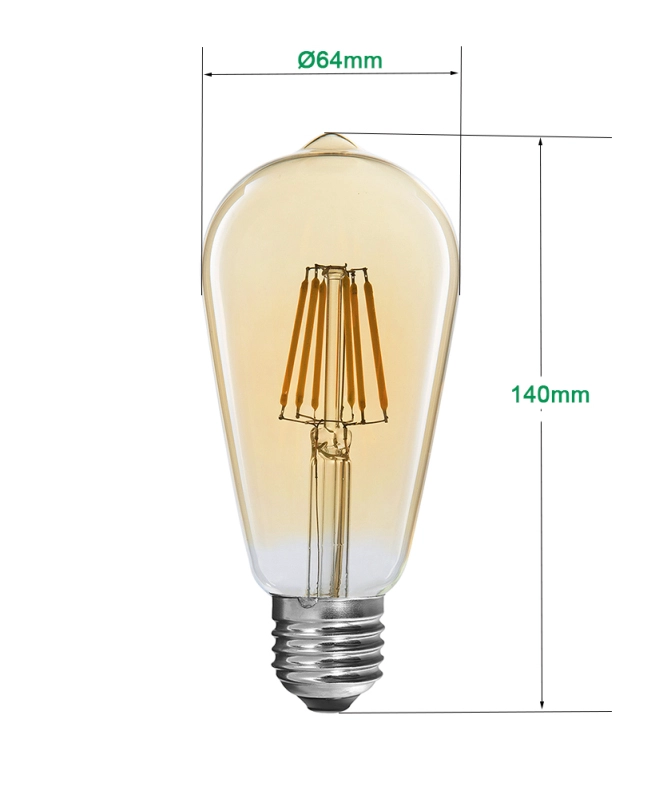 Lampadine a filamento LED vintage ST64 6W