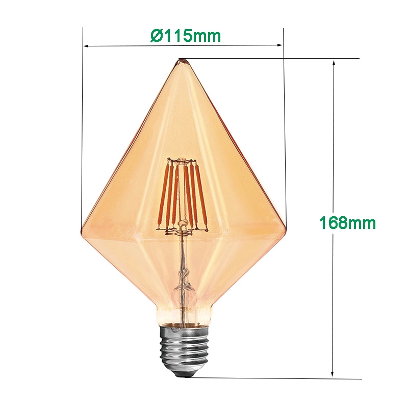 Vintage LED filament bulbs T-Diamond 4W