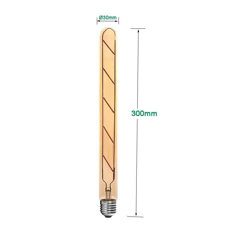 Bulbos del tubo del filamento LED del vintage T30 dimmable 4W