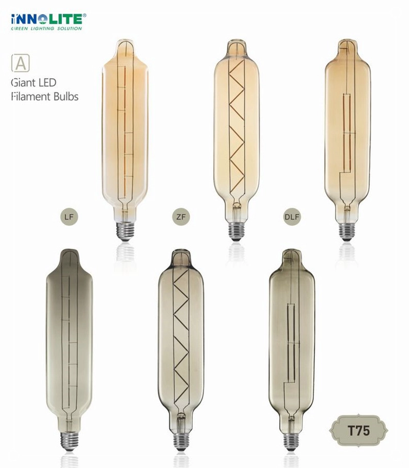 fábrica tubular decorativa del bulbo del filamento del LED, bulbos tubulares de 8W T75 LED proveedor China, bulbos tubulares del LED de China proveedor