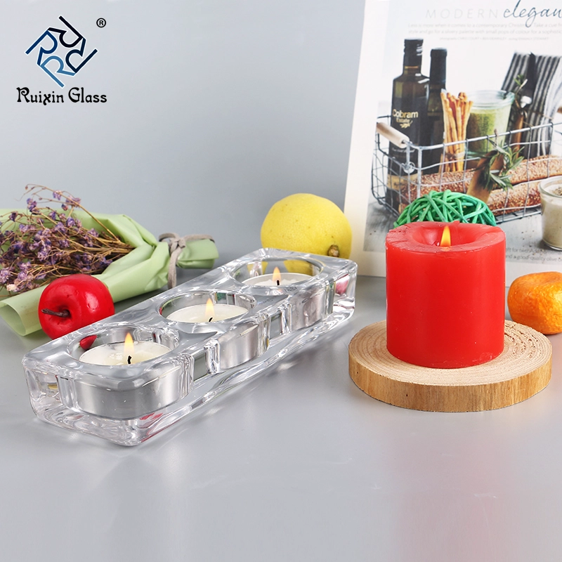 Glass bowl candle holder