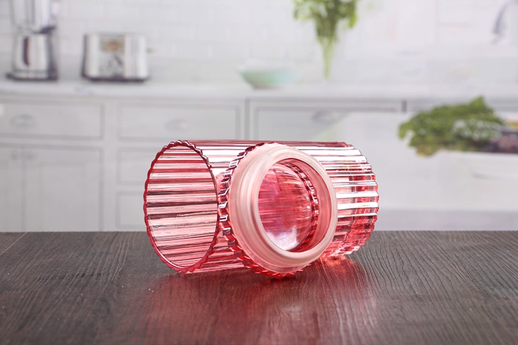 Pink candle jars