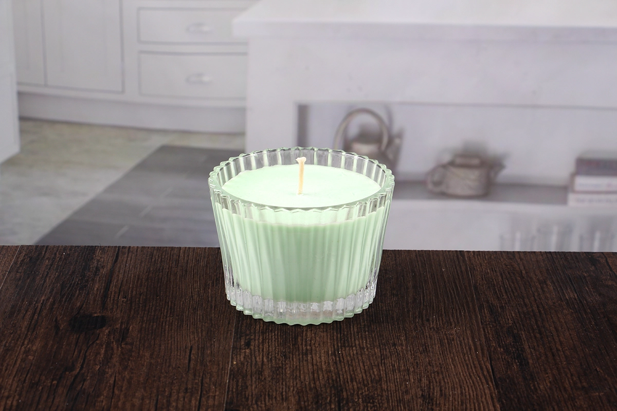 Glass bowl candle holder