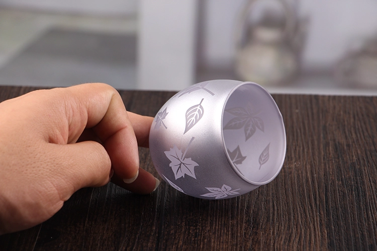 Small glass votive candle holder