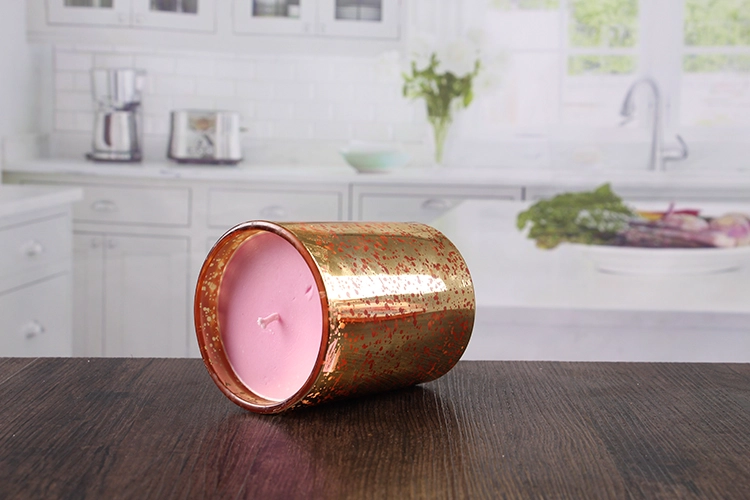 Golden votive candle holder