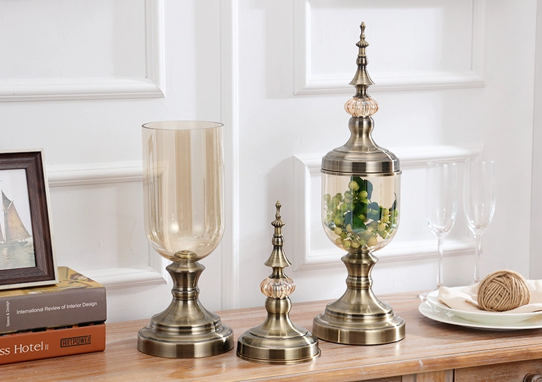 Metal flower vase