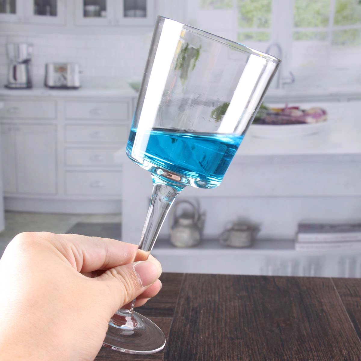 Glass stemmed candle holders