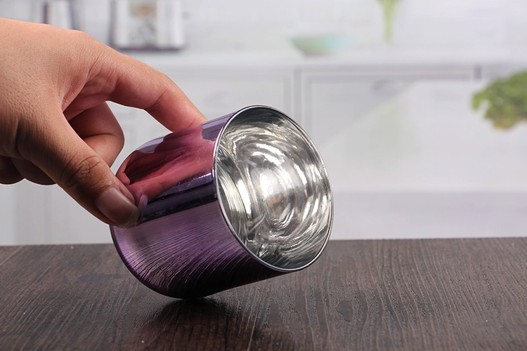 Stemmed glass candle holders