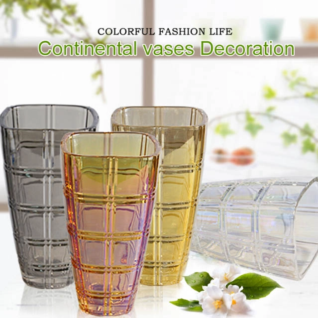 Golden glass vase
