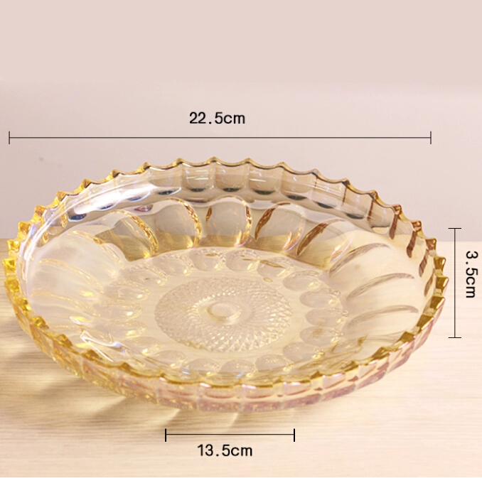 Yellow glass dish