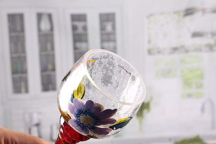 Long stem glass candle holders