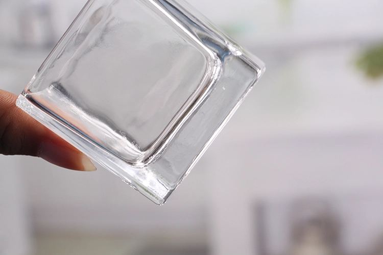 Square glass candle holders