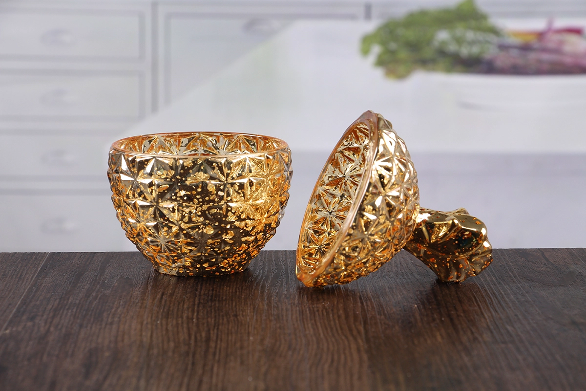 Golden candle holders