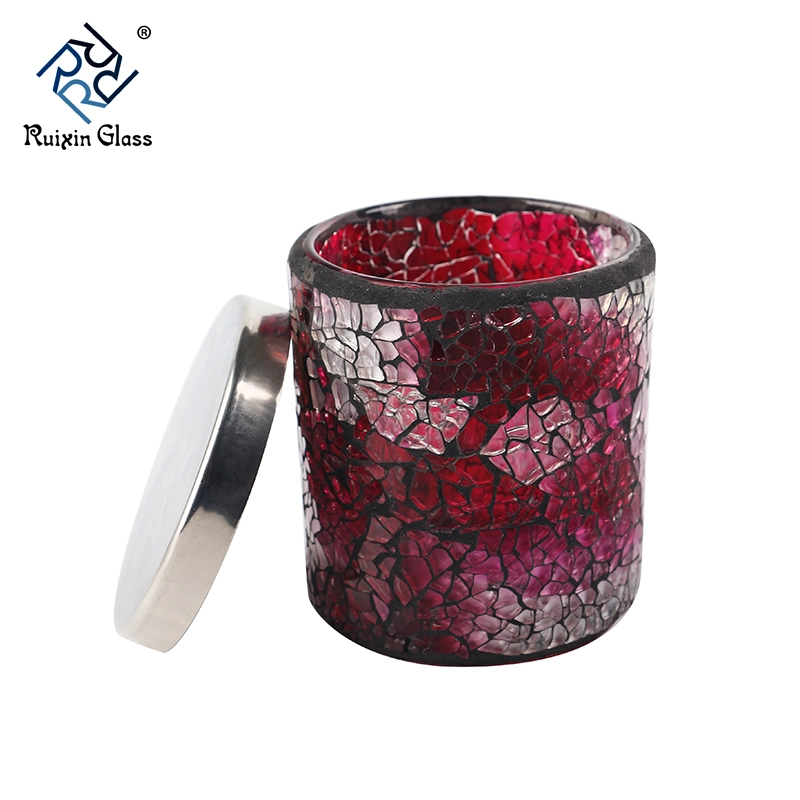 Mosaic glass candle holder