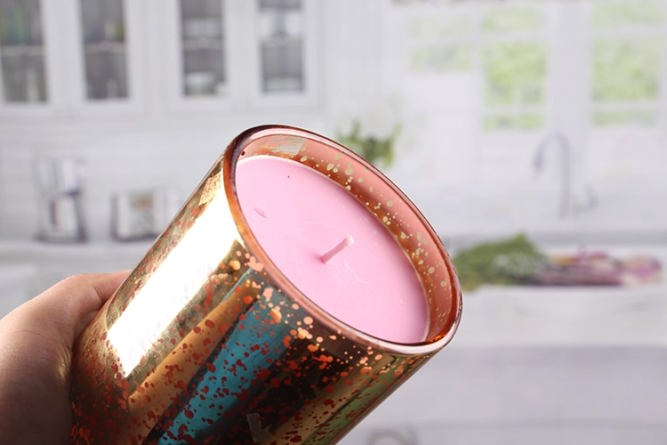 Golden votive candle holder