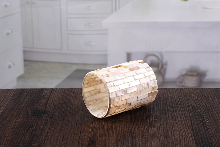 Mosaic glass candle holder