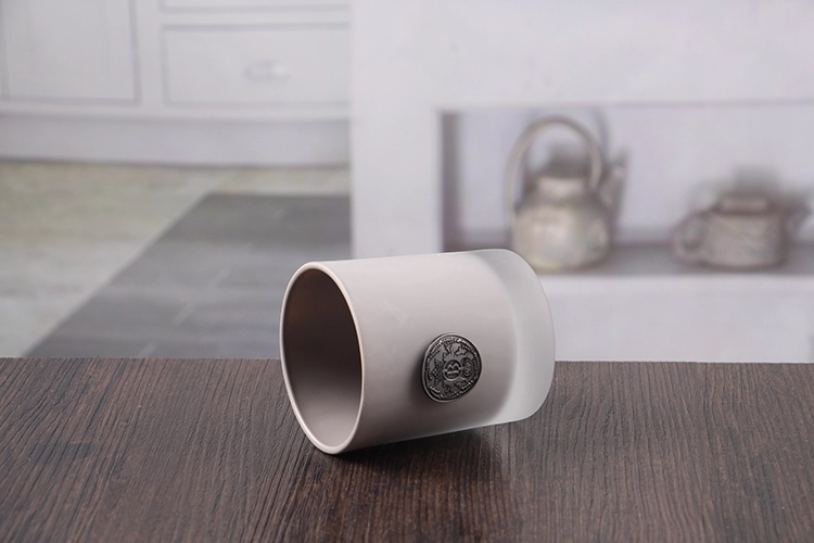 Gray candle holders
