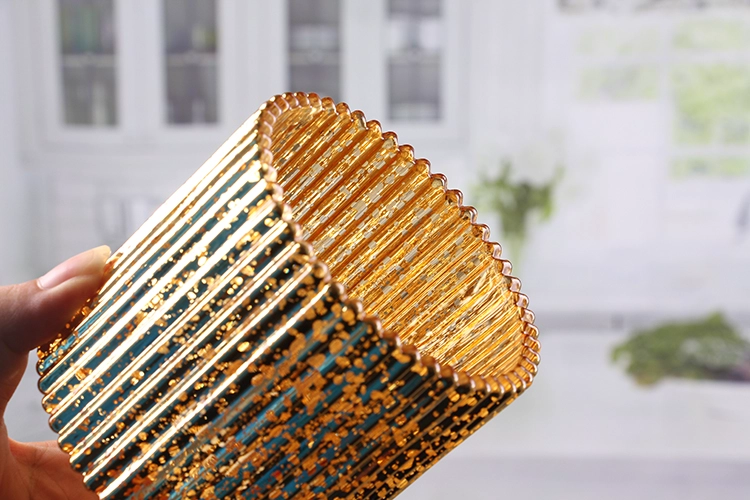 Golden glass jars